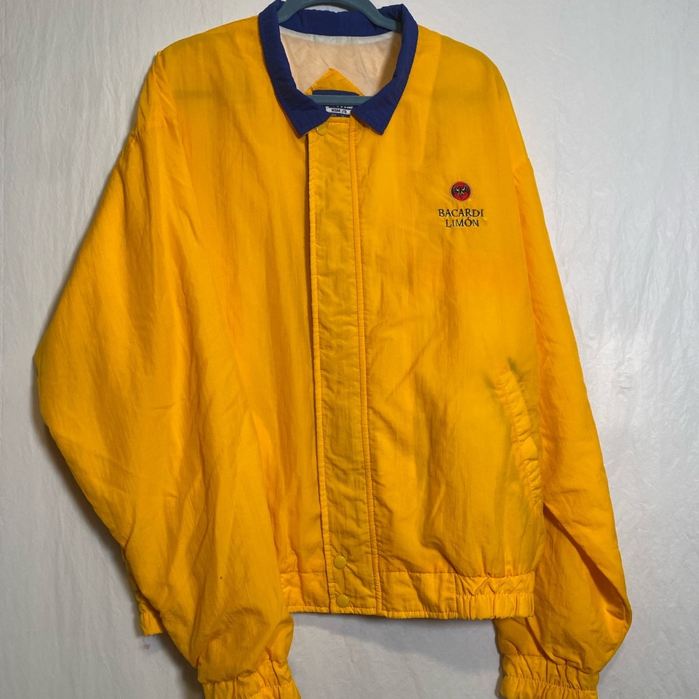 Bacardi Limon Embroidered Yellow Windbreaker Jacket